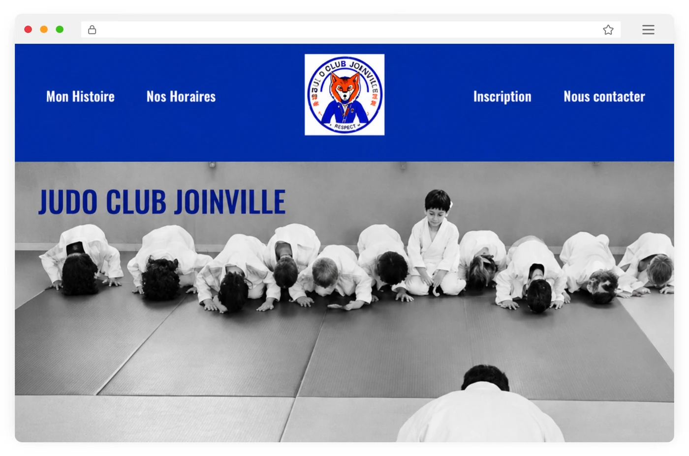 Ancien site internet du Judo Club Joinville avant sa refonte